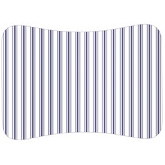 Mattress Ticking Wide Striped Pattern In Usa Flag Blue And White Velour Seat Head Rest Cushion by PodArtist