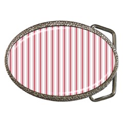 Mattress Ticking Wide Striped Pattern In Usa Flag Red And White Belt Buckles by PodArtist