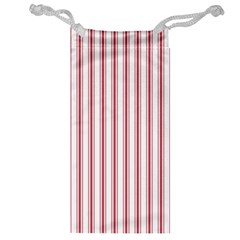 Mattress Ticking Wide Striped Pattern In Usa Flag Red And White Jewelry Bags by PodArtist