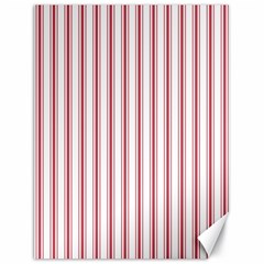 Mattress Ticking Wide Striped Pattern In Usa Flag Red And White Canvas 18  X 24   by PodArtist