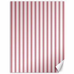 Mattress Ticking Wide Striped Pattern In Usa Flag Red And White Canvas 36  X 48   by PodArtist