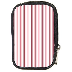 Mattress Ticking Wide Striped Pattern In Usa Flag Red And White Compact Camera Cases by PodArtist