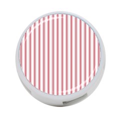 Mattress Ticking Wide Striped Pattern In Usa Flag Red And White 4-port Usb Hub (two Sides)  by PodArtist