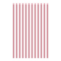 Mattress Ticking Wide Striped Pattern In Usa Flag Red And White Shower Curtain 48  X 72  (small)  by PodArtist