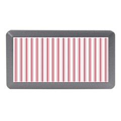 Mattress Ticking Wide Striped Pattern In Usa Flag Red And White Memory Card Reader (mini) by PodArtist