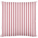 Mattress Ticking Wide Striped Pattern in USA Flag Red and White Large Cushion Case (One Side) Front