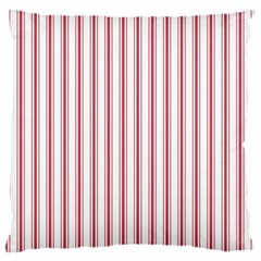 Mattress Ticking Wide Striped Pattern In Usa Flag Red And White Large Cushion Case (two Sides) by PodArtist