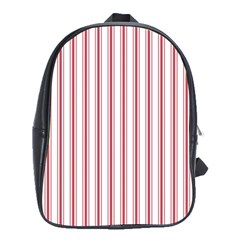 Mattress Ticking Wide Striped Pattern In Usa Flag Red And White School Bag (xl) by PodArtist