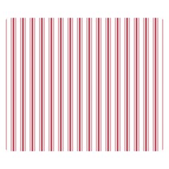 Mattress Ticking Wide Striped Pattern In Usa Flag Red And White Double Sided Flano Blanket (small)  by PodArtist