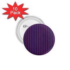 Mattress Ticking Wide Striped Pattern In Usa Flag Blue And Red 1 75  Buttons (10 Pack) by PodArtist