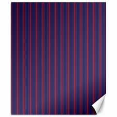 Mattress Ticking Wide Striped Pattern In Usa Flag Blue And Red Canvas 8  X 10  by PodArtist