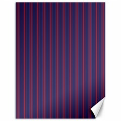 Mattress Ticking Wide Striped Pattern In Usa Flag Blue And Red Canvas 12  X 16   by PodArtist