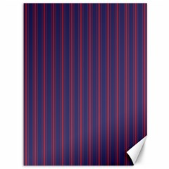 Mattress Ticking Wide Striped Pattern In Usa Flag Blue And Red Canvas 36  X 48   by PodArtist