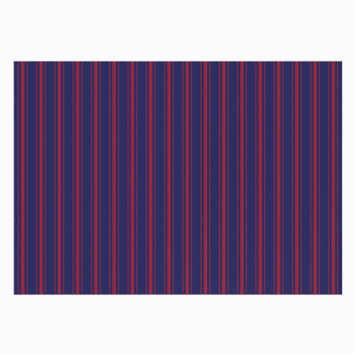 Mattress Ticking Wide Striped Pattern in USA Flag Blue and Red Large Glasses Cloth