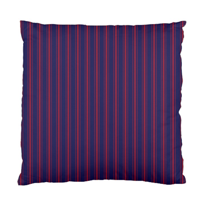 Mattress Ticking Wide Striped Pattern in USA Flag Blue and Red Standard Cushion Case (One Side)