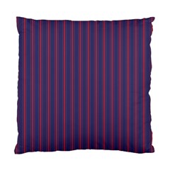 Mattress Ticking Wide Striped Pattern In Usa Flag Blue And Red Standard Cushion Case (two Sides) by PodArtist