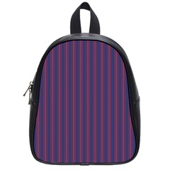 Mattress Ticking Wide Striped Pattern In Usa Flag Blue And Red School Bag (small) by PodArtist