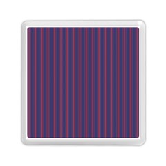 Mattress Ticking Wide Striped Pattern In Usa Flag Blue And Red Memory Card Reader (square)  by PodArtist