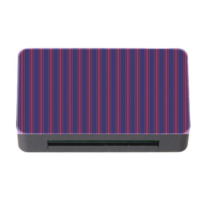 Mattress Ticking Wide Striped Pattern in USA Flag Blue and Red Memory Card Reader with CF