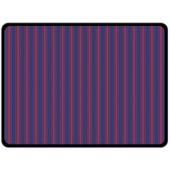 Mattress Ticking Wide Striped Pattern In Usa Flag Blue And Red Double Sided Fleece Blanket (large)  by PodArtist