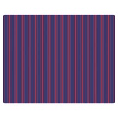 Mattress Ticking Wide Striped Pattern In Usa Flag Blue And Red Double Sided Flano Blanket (medium)  by PodArtist