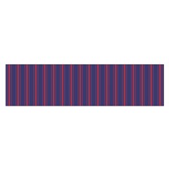 Mattress Ticking Wide Striped Pattern In Usa Flag Blue And Red Satin Scarf (oblong) by PodArtist