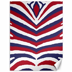 US United States Red White and Blue American Zebra Strip Canvas 36  x 48  