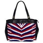 US United States Red White and Blue American Zebra Strip Office Handbags Front