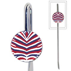 Us United States Red White And Blue American Zebra Strip Book Mark by PodArtist