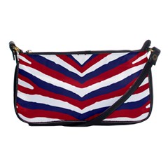 US United States Red White and Blue American Zebra Strip Shoulder Clutch Bags