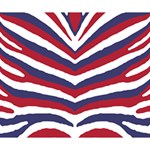 US United States Red White and Blue American Zebra Strip Deluxe Canvas 14  x 11  14  x 11  x 1.5  Stretched Canvas