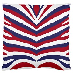 Us United States Red White And Blue American Zebra Strip Large Cushion Case (two Sides) by PodArtist