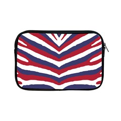 Us United States Red White And Blue American Zebra Strip Apple Ipad Mini Zipper Cases by PodArtist