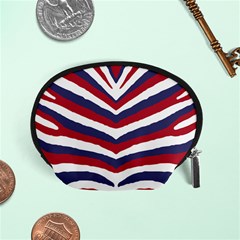 Us United States Red White And Blue American Zebra Strip Accessory Pouches (small)  by PodArtist