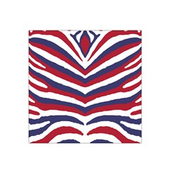 Us United States Red White And Blue American Zebra Strip Satin Bandana Scarf by PodArtist