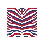 US United States Red White and Blue American Zebra Strip Satin Bandana Scarf Front