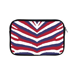 Us United States Red White And Blue American Zebra Strip Apple Macbook Pro 13  Zipper Case by PodArtist