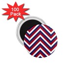 United States Red White and Blue American Jumbo Chevron Stripes 1.75  Magnets (100 pack)  Front