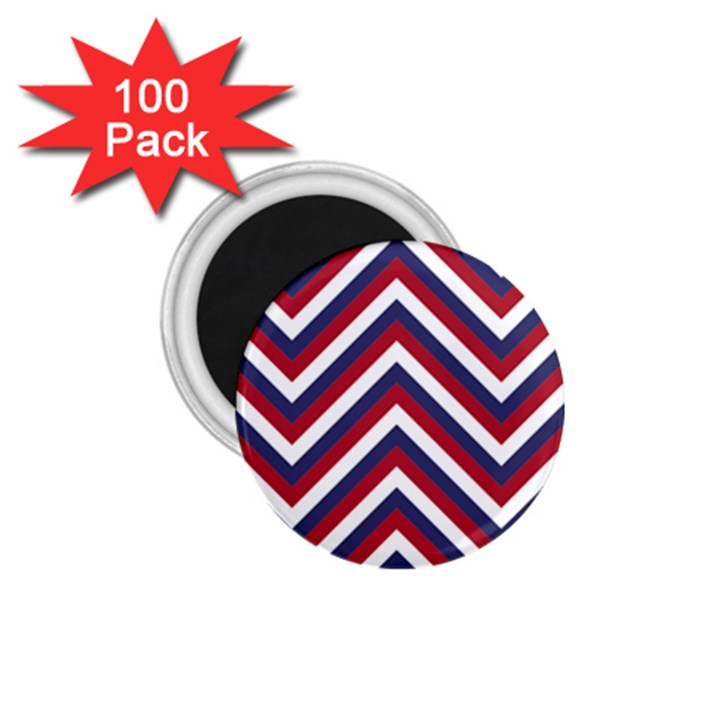 United States Red White and Blue American Jumbo Chevron Stripes 1.75  Magnets (100 pack) 