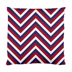 United States Red White And Blue American Jumbo Chevron Stripes Standard Cushion Case (one Side) by PodArtist