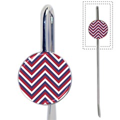 United States Red White And Blue American Jumbo Chevron Stripes Book Mark by PodArtist