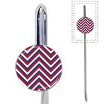 United States Red White and Blue American Jumbo Chevron Stripes Book Mark Front