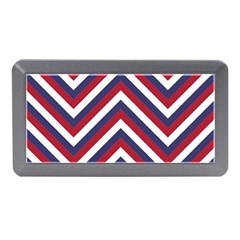 United States Red White And Blue American Jumbo Chevron Stripes Memory Card Reader (mini) by PodArtist