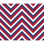 United States Red White and Blue American Jumbo Chevron Stripes Deluxe Canvas 14  x 11  14  x 11  x 1.5  Stretched Canvas