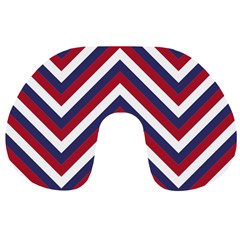 United States Red White And Blue American Jumbo Chevron Stripes Travel Neck Pillows by PodArtist