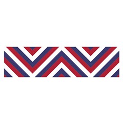 United States Red White And Blue American Jumbo Chevron Stripes Satin Scarf (oblong) by PodArtist