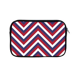 United States Red White And Blue American Jumbo Chevron Stripes Apple Macbook Pro 13  Zipper Case by PodArtist