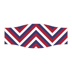 United States Red White And Blue American Jumbo Chevron Stripes Stretchable Headband by PodArtist