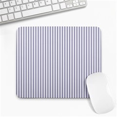 Mattress Ticking Narrow Striped Pattern In Usa Flag Blue And White Large Mousepads by PodArtist