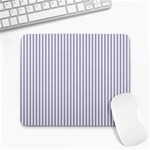 Mattress Ticking Narrow Striped Pattern in USA Flag Blue and White Large Mousepads Front